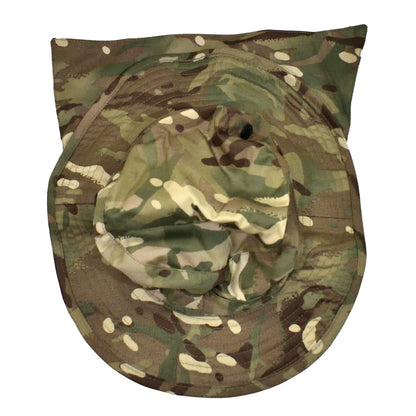 Top-down view of British Army Tropical Combat Hat MTP showing overall shape and pattern.