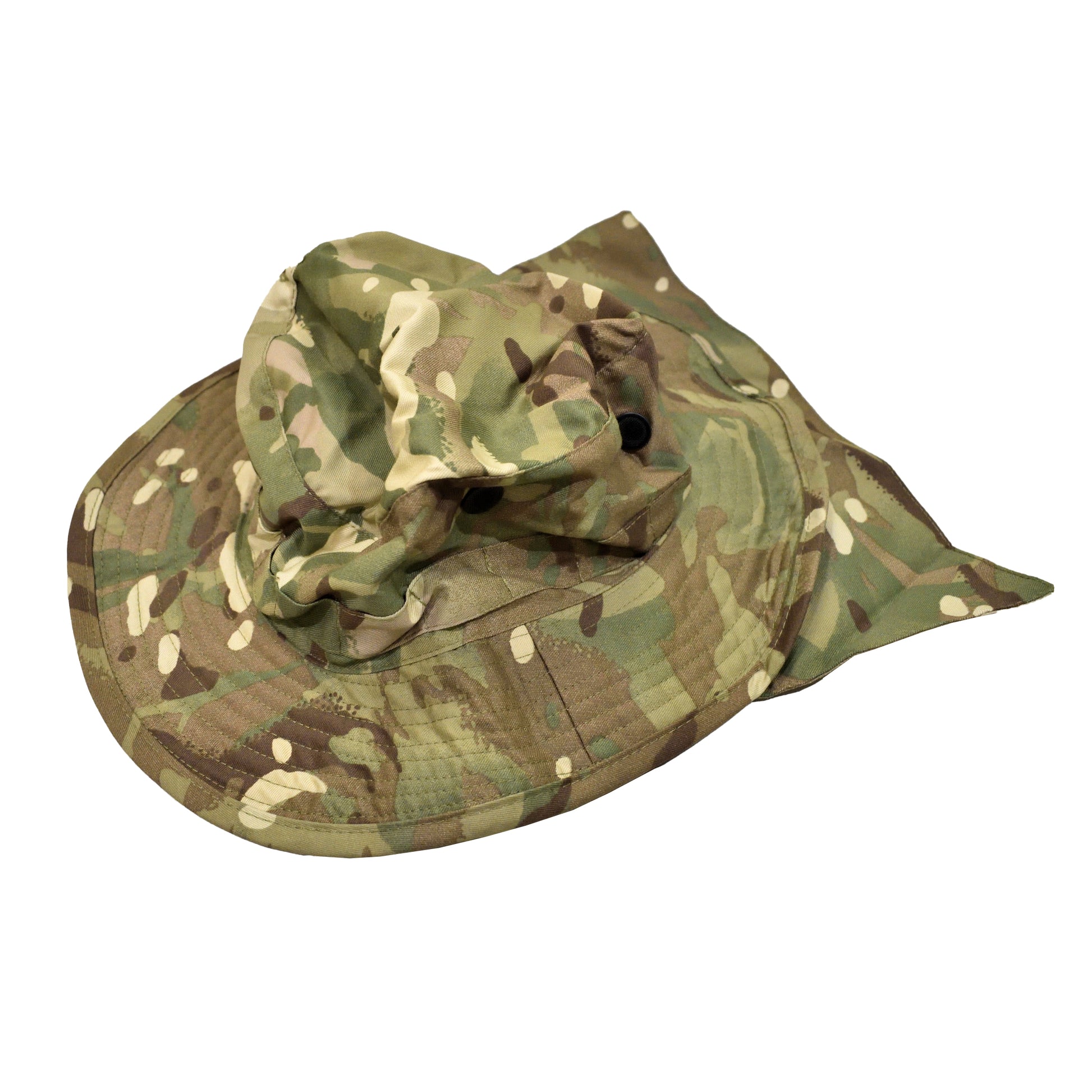 Angled top-down view of British Army Tropical Combat Hat MTP.