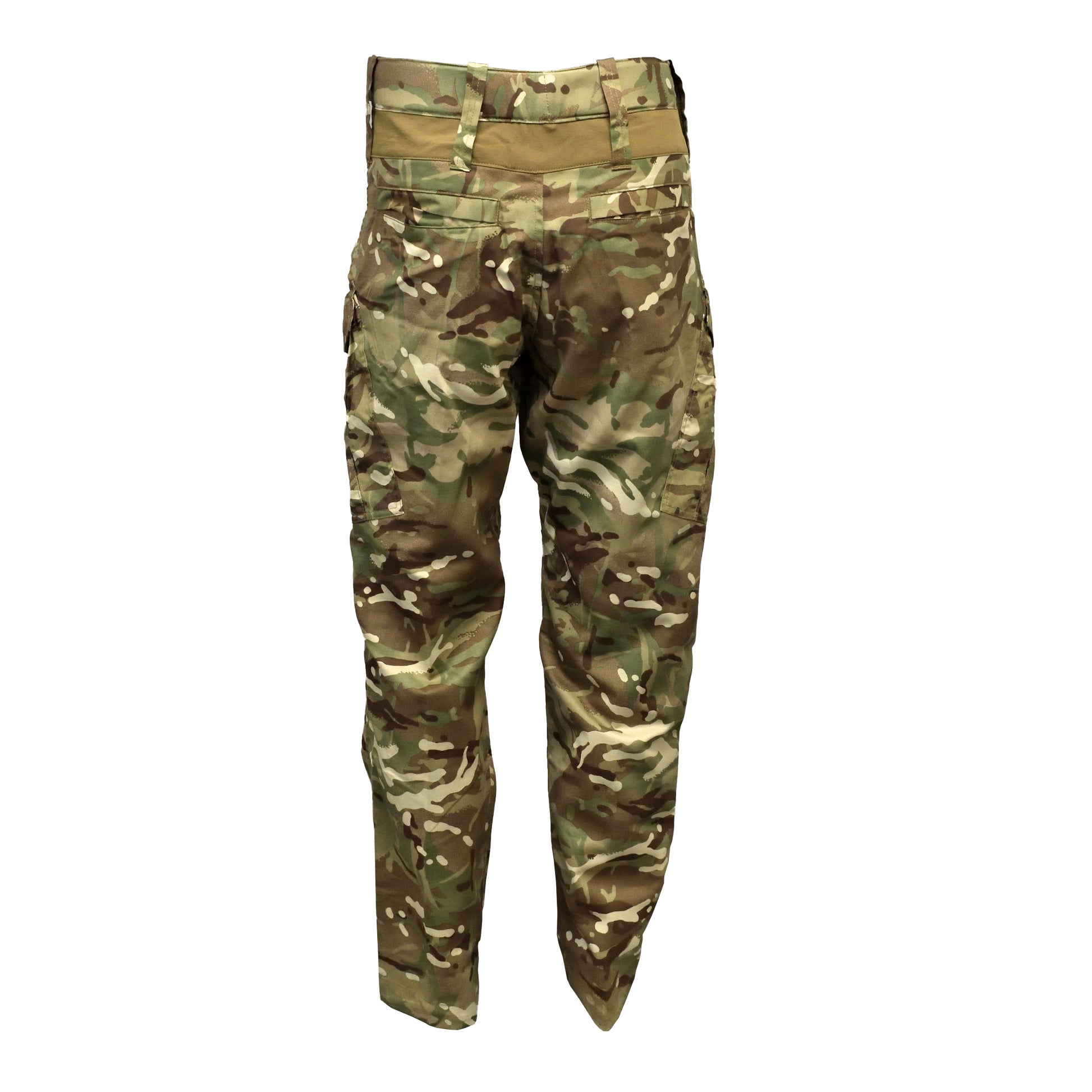 Rear view of British Army Combat Trousers "23" MTP highlighting back pockets.