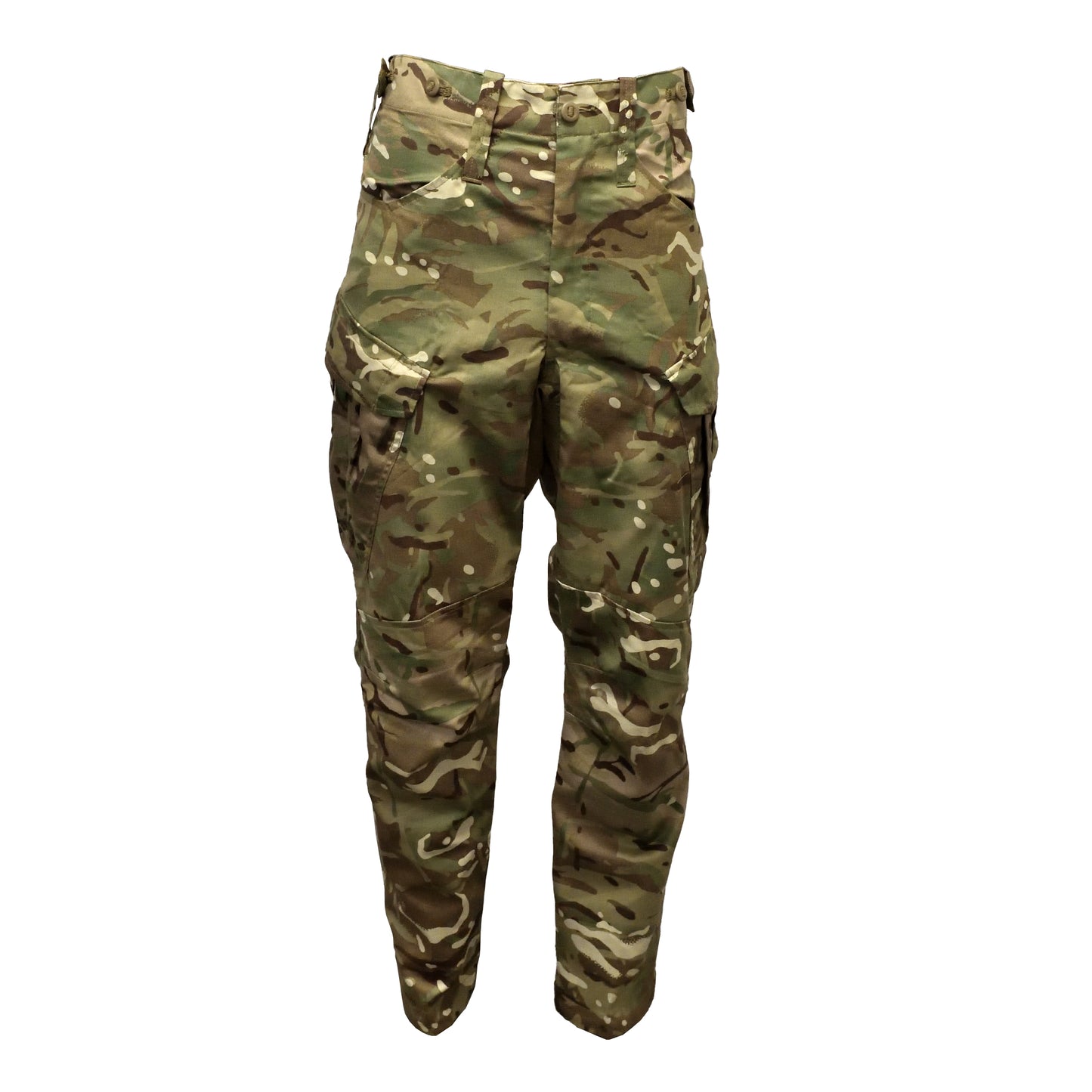 Front view of British Army Combat Trousers "23" in MTP camouflage.