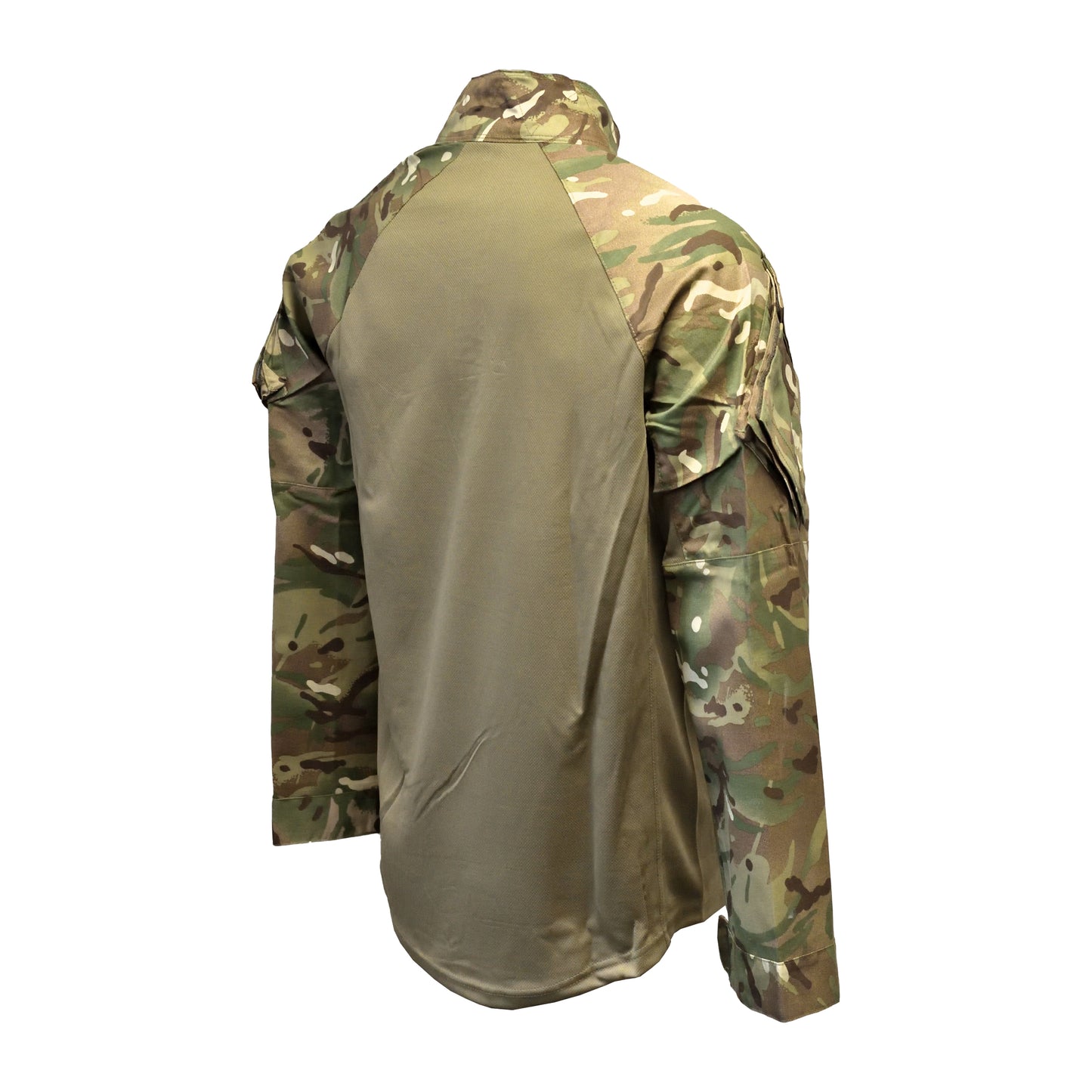 Angled rear right view of British Army UBACS EP Shirt MTP.
