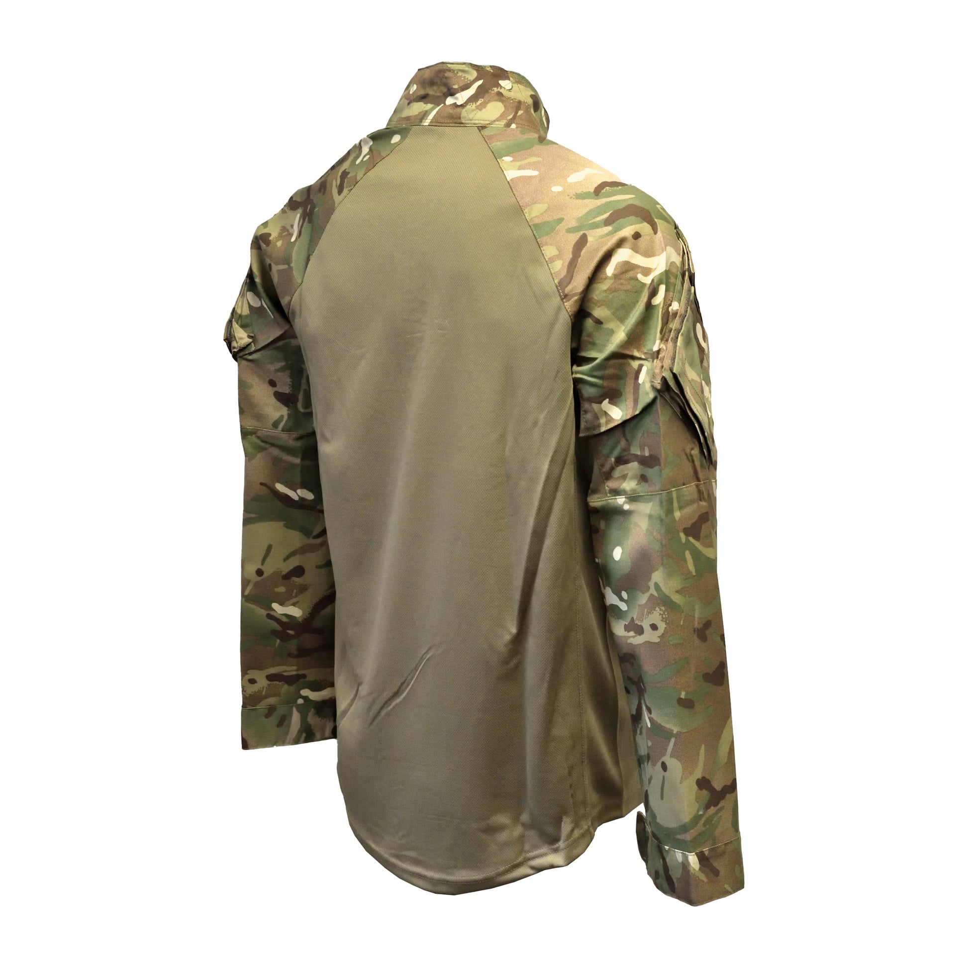 Angled rear right view of British Army UBACS EP Shirt MTP.