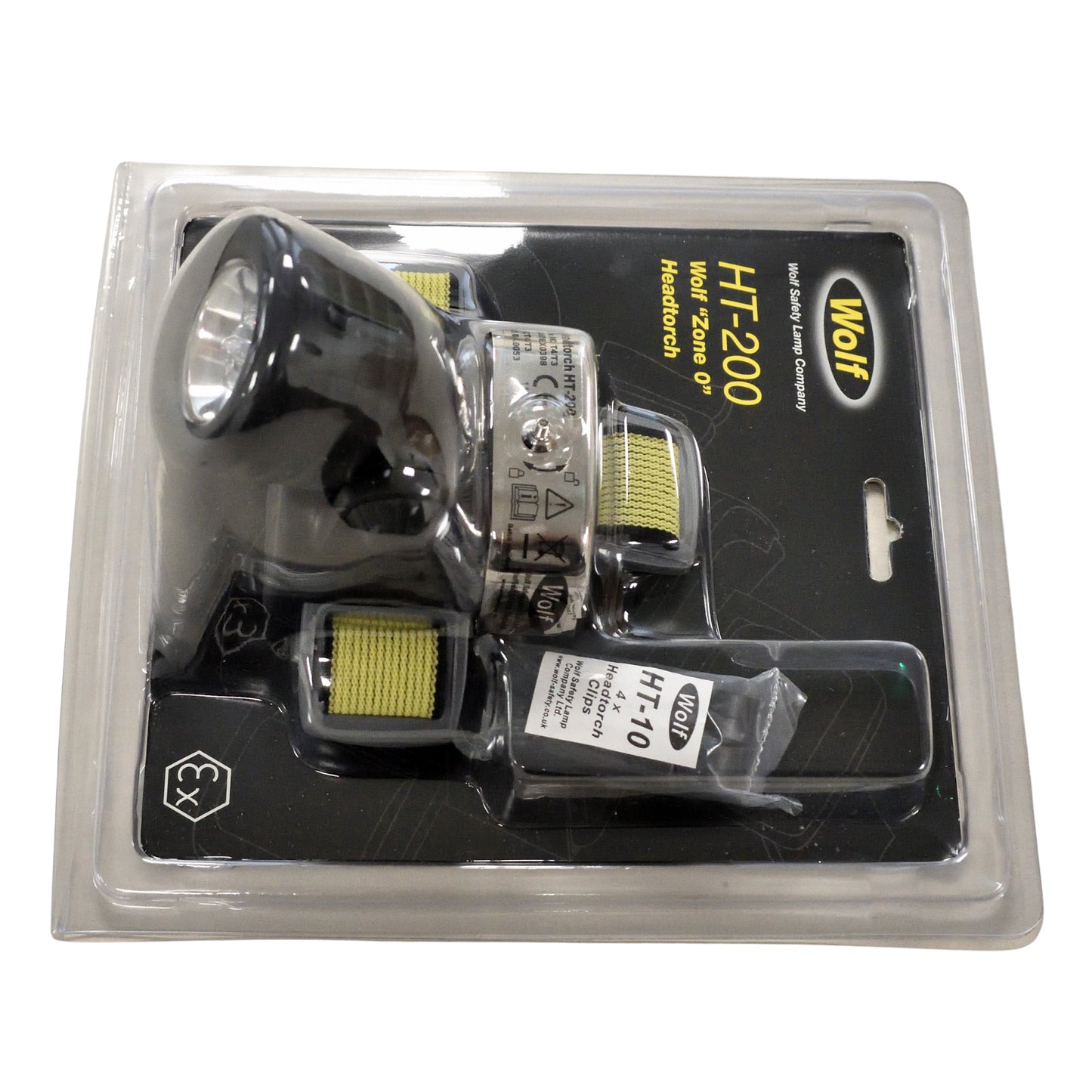 Angled view of Wolf HT-200 Zone-O headtorch highlighting compact design.