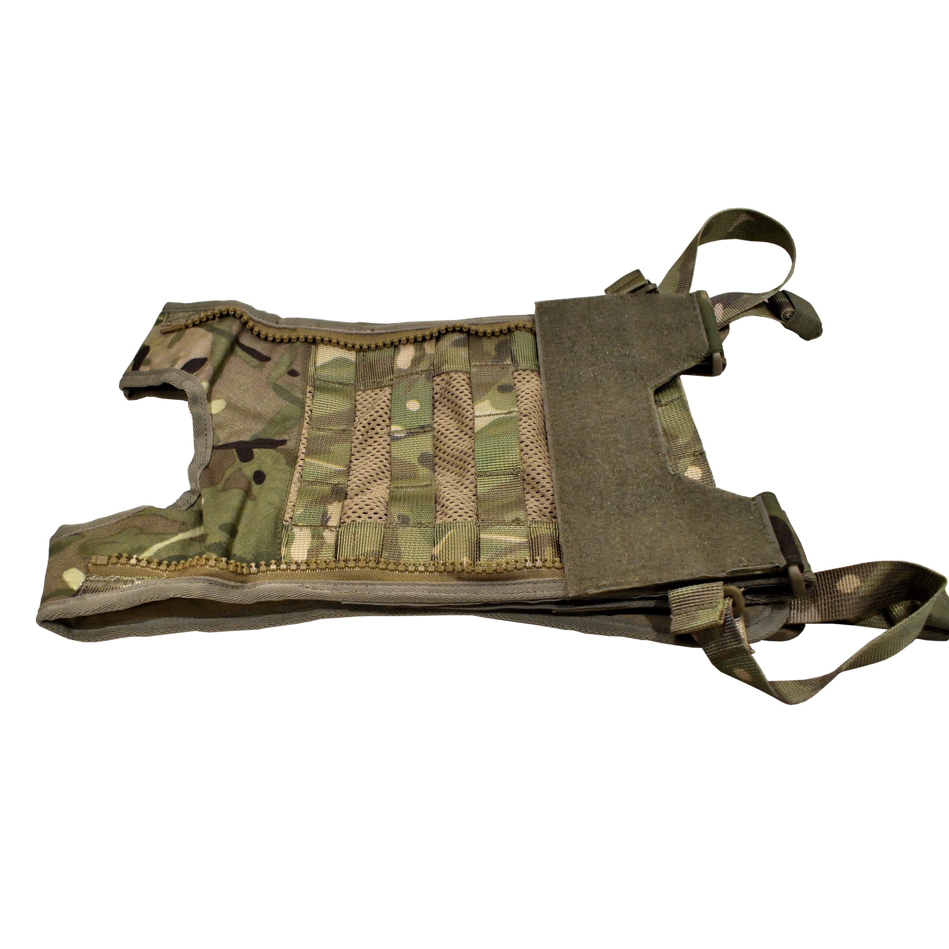 Side view of British Army H-Type Yoke MTP highlighting adjustable straps.