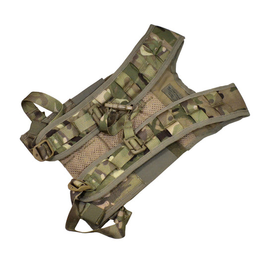 Front view of British Army H-Type Yoke in MTP camouflage.