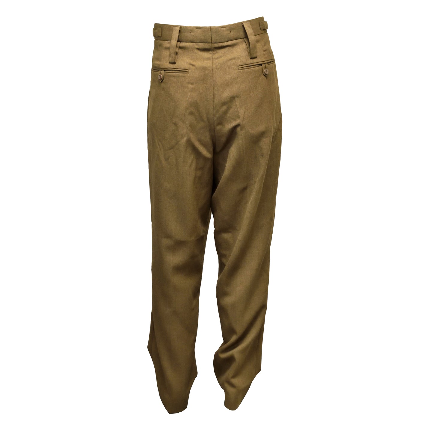 Rear view of British Army Mens Dress Trousers highlighting back pockets.