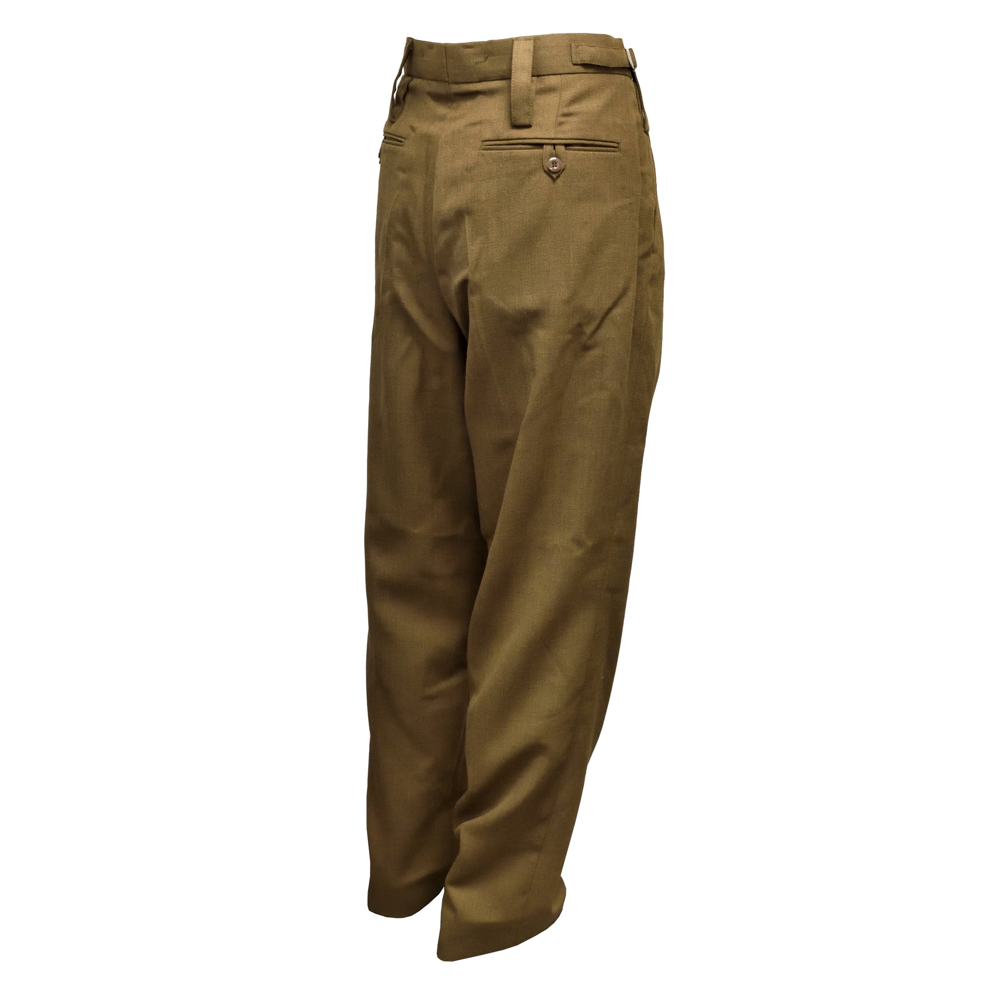 Angled rear right view of British Army All Rank Barrack Dress Trousers.