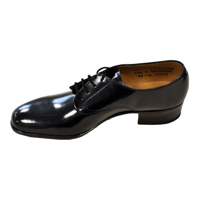 Side profile of Gibson 2142 Black leather service shoes showing classic design.