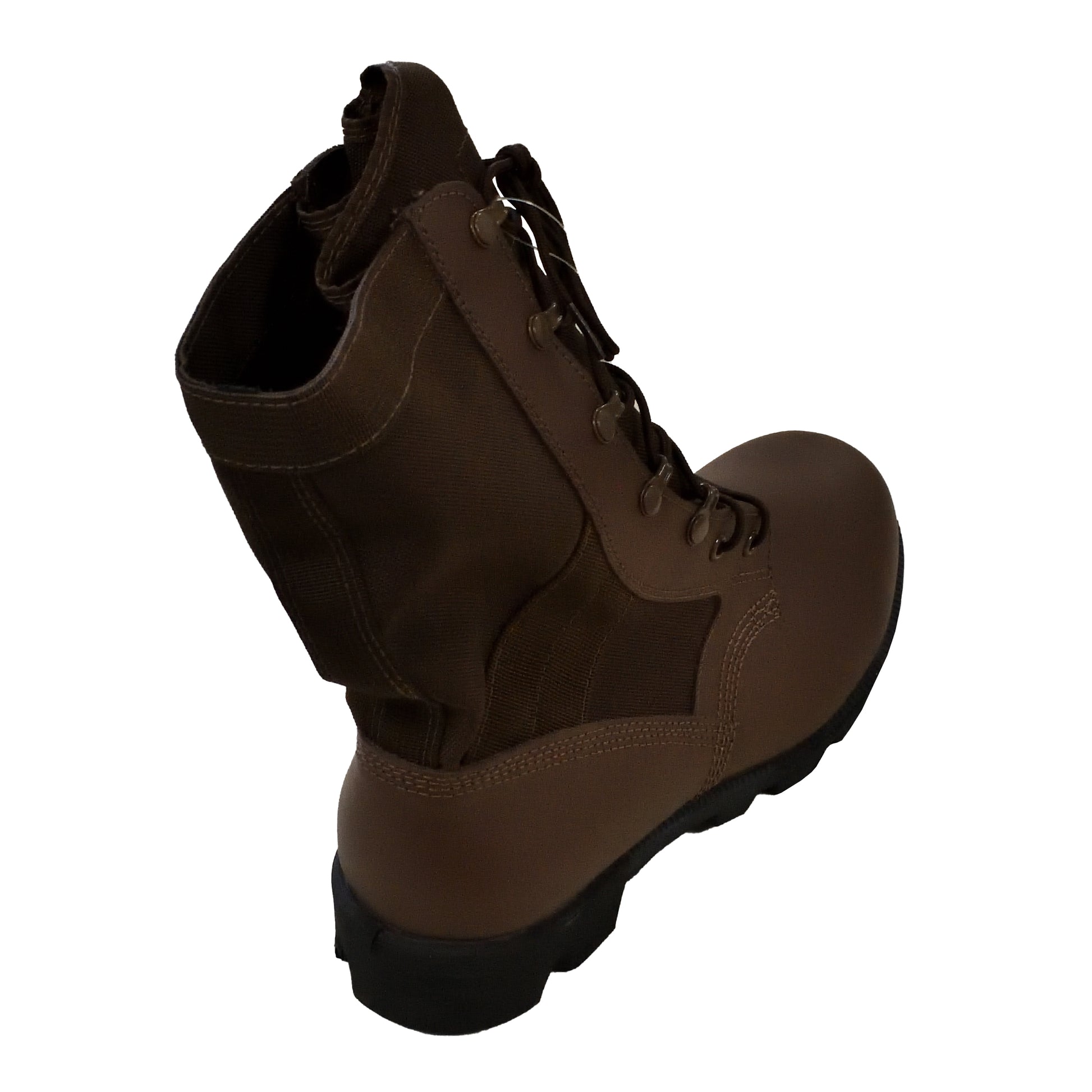 Rear view of Wellco Peruana Men's Jungle Boots highlighting heel design and stitching.