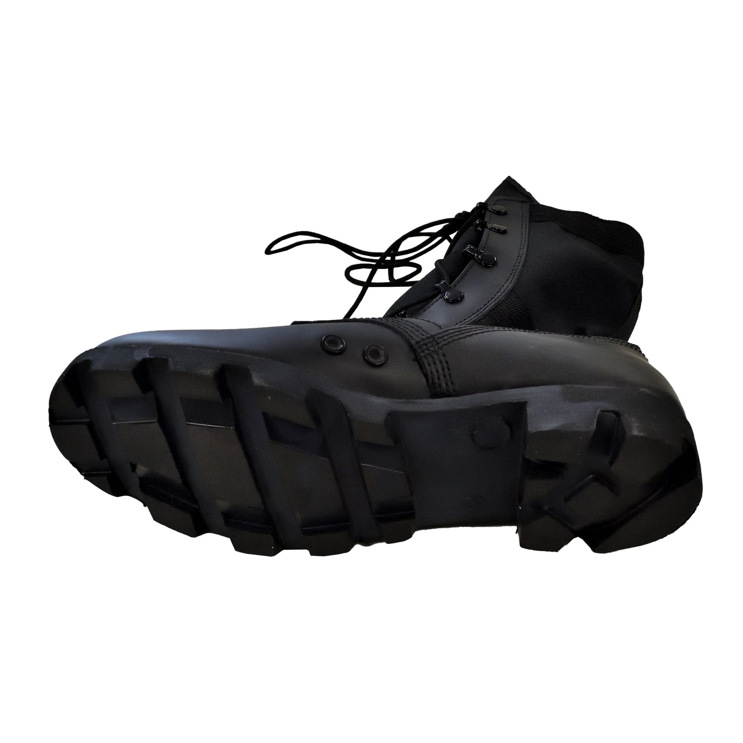 Sole detail of Wellco Peruana Combat Jungle Boots showing aggressive tread pattern.
