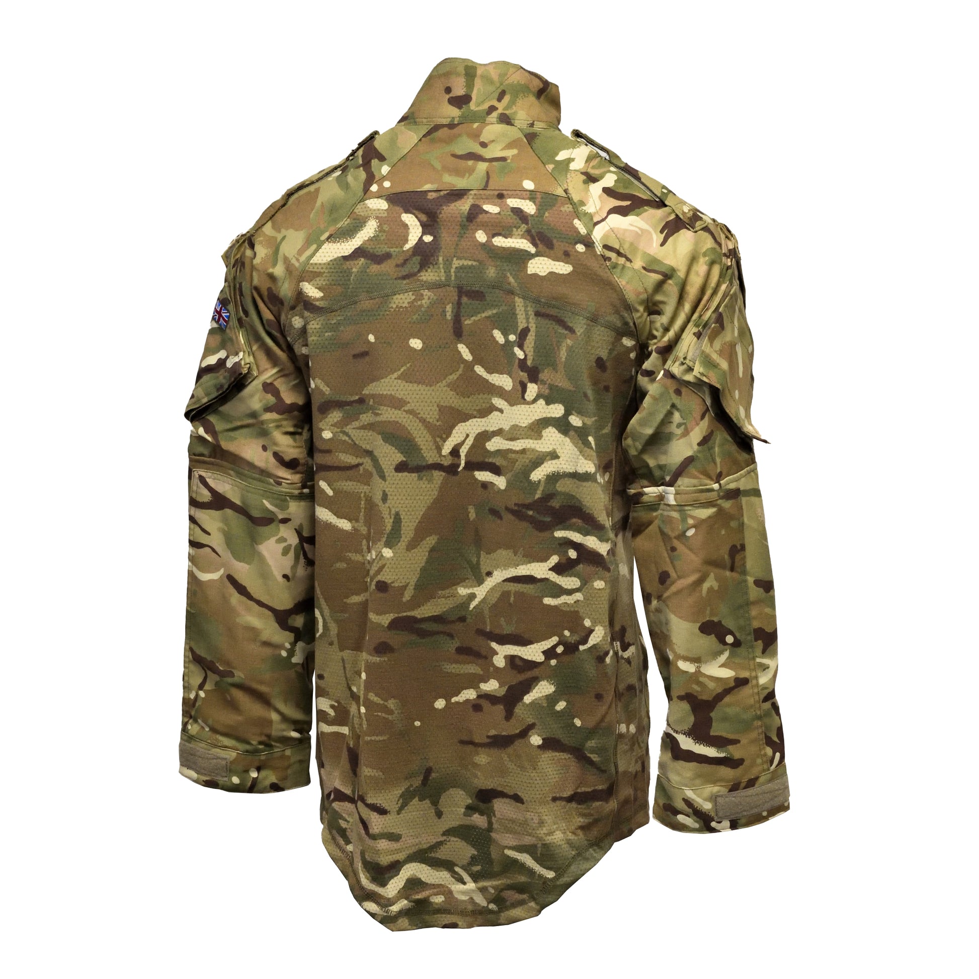 Rear view of British Army UBACS Shirt in MTP camouflage for CR2.