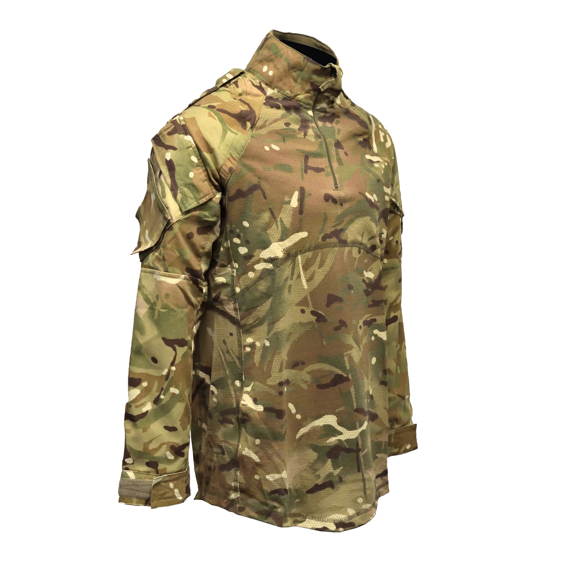 Angled front right view of British Army UBACS Shirt in MTP for CR2.