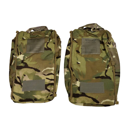 Rear view of British Army Combat Pack Side Pouches MTP.