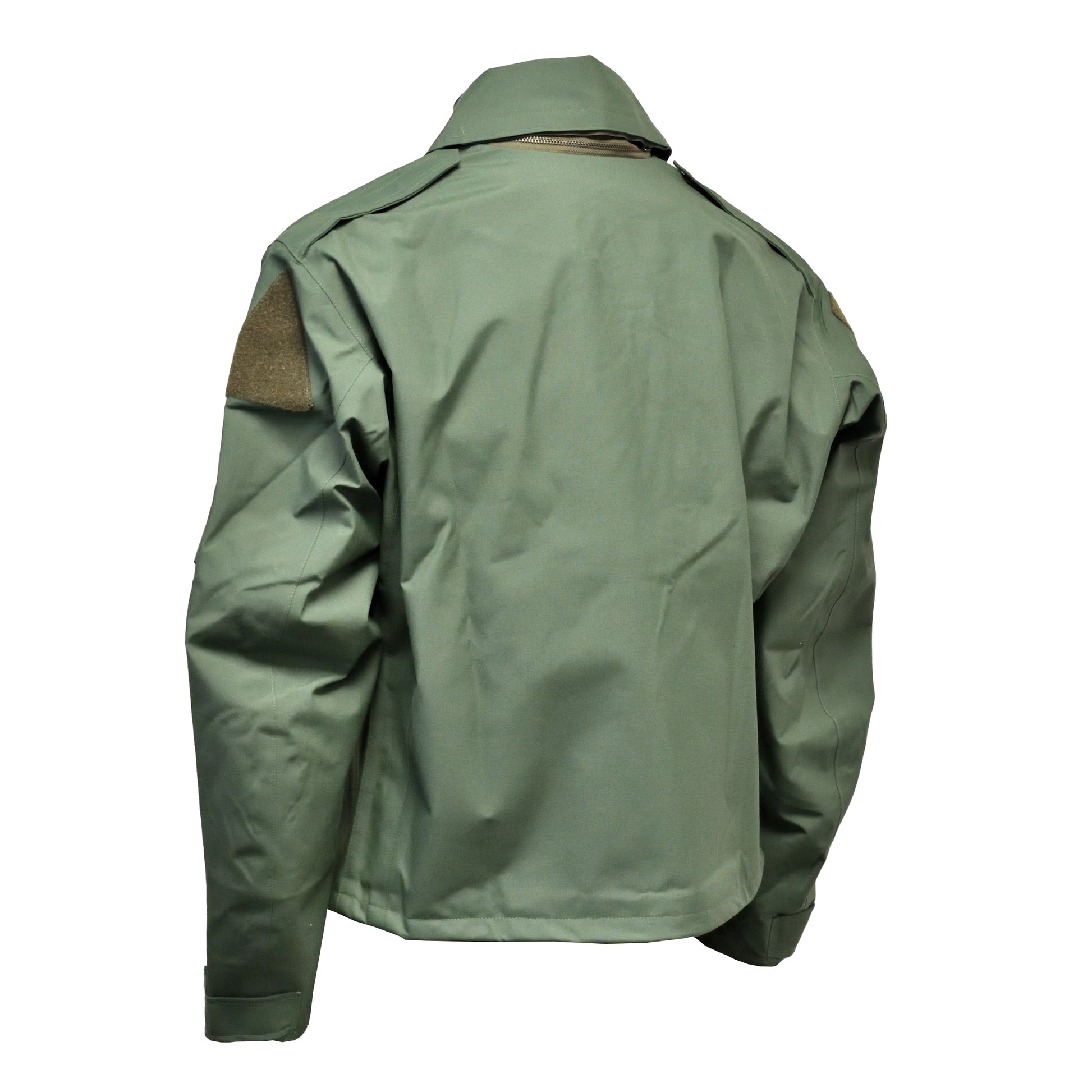 Angled rear left view of FR Cold Weather Aircrew Jacket MK4 showing shoulder fit.
