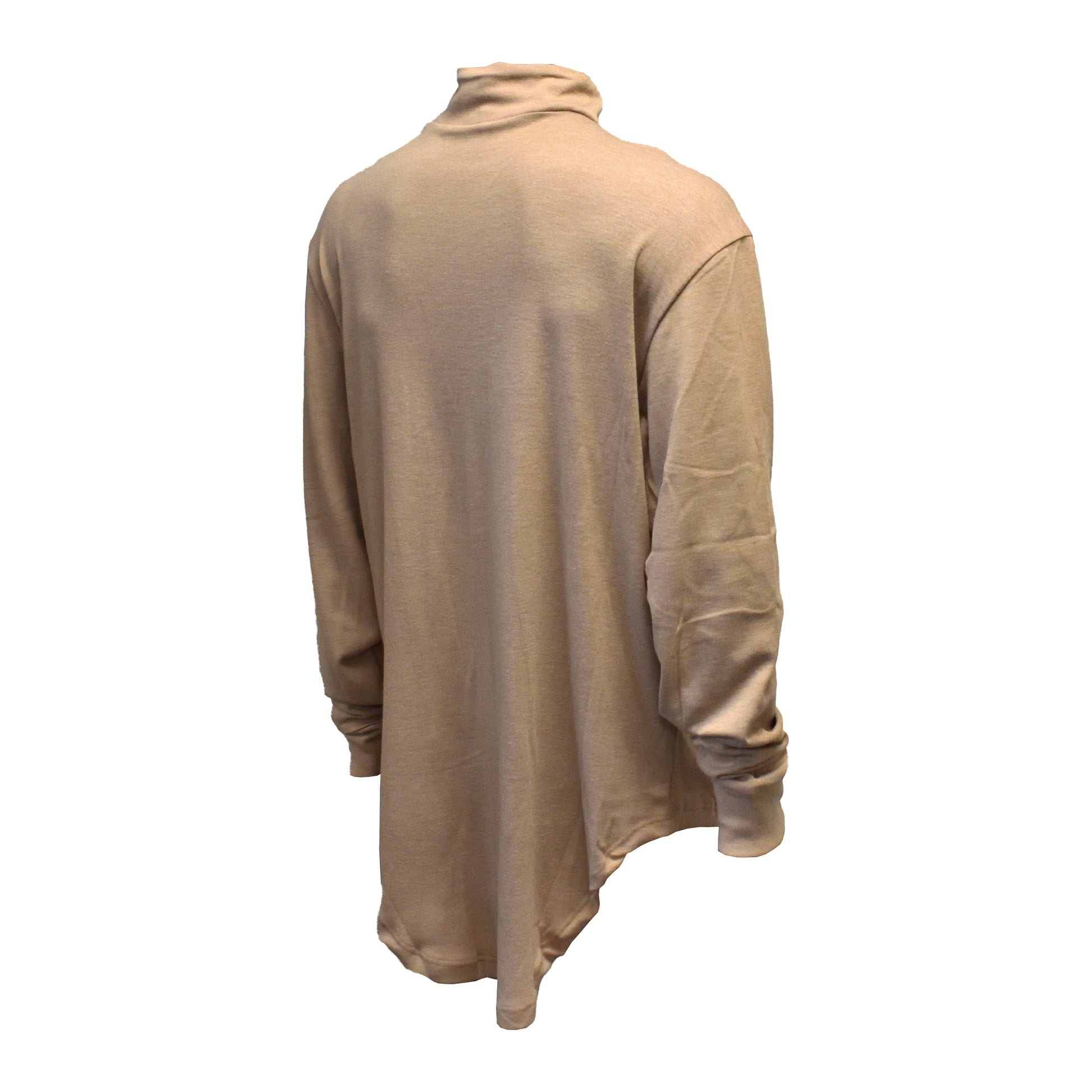 Angled rear right view of British Army Desert FR Undershirt showing shoulder fit.