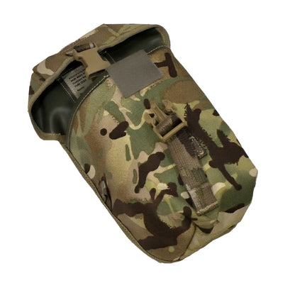Front view of British Army Combat Utility Pouch IRR in MTP camouflage.
